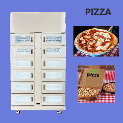 24 ore self-service smart locker pizza vending machine food locker con frigorifero