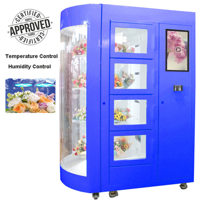 Winnsen ha refrigerato il distributore automatico umidificato del mazzo del fiore con il sistema di raffreddamento e lo scaffale trasparente